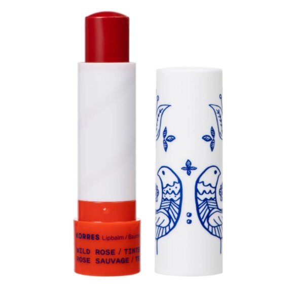 🔥3/$30 NEW KORRES Lip Butter Stick in Wild Rose Tinted Full Size Retail $18.00 - Picture 1 of 6